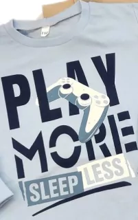 Letné pyžamo PLAY č.134,140,146,152,158,164,170,176modré, Slovenské LTA
