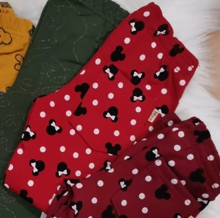 ZATEPLENÉ ČERVENÉ legíny vzor MINNIE č. 92,98,104,110,116,122,128,134,140