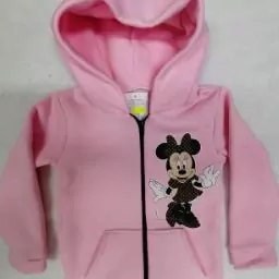 Kabátik RUŽOVÝ MINNIE bavlnený, mikina- predĺžená č.98,104,110,116,122,128 RUŽOVÁ