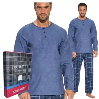 Pyžamo PÁNSKE, CORNETTE - PATRIK č. M ,L ,XL jednofarebné.bez vzoru