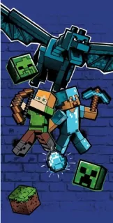 Osuška kvalitná MINECRAFT bavlna