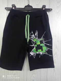   Krátke nohavice čierne MINECRAFT CRIPER, kraťasy , POĽSKO č.110,116,122,128,134,140,146,152,158158  