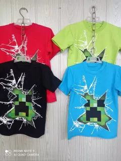 Súprava MINECRAFT- čierne nohavice+ vami zvolené tričko krátky rukáv, 4 farby , POĽSKO č.110,116,122,128,134,140,146,152,158