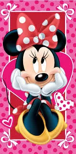 Osuška kvalitná Minnie hearts, bavlna