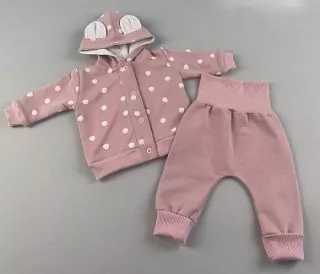 Súprava dievčenská MROFI  SWEET MARTA, č.62,68 ružová  