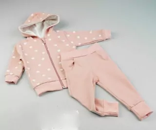 Súprava dievčenská MROFI  SWEET MARTA, č.68,74,80,86 ,92ružová  