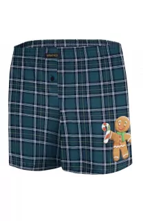 TRENKY BOXERKY PÁNSKE CORNETTE, VIANOČNÉ COOKIE S, M, L,XL,XXL voľný strih