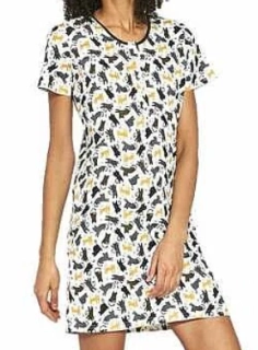 Vianočná nočná košeľa CATS, CORNETTE smotanová č. M,L,XL- MAČKY