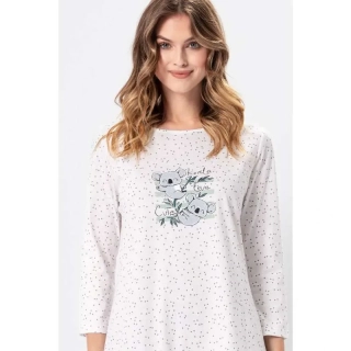 Nočná košeľa HUBERTA č.S,M, L,XL smotanová KOALKY