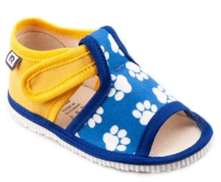 PAPUČKY RAK PAW PATROL s otvorenou špičkou- MODRO/ ŽLTÝ, posledné páry v ponuke č. 20 , MODRO/ ŽLTÉ
