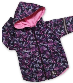 Softshellová bunda slovenská MOTÝLE dievčenská HAPPY FASHION č.98,104,110,116,122,128,134,140