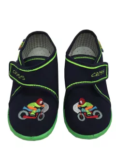 NAZO chlapčenské plátenky MOTORKA CROSS, suchý zips TMAVOMODRÁ č.19,21