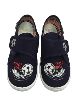 NAZO plátenky FOOTBALL, suchý zips MODRÉ č.26,-,28,29,30,31,-,33,34,35,36